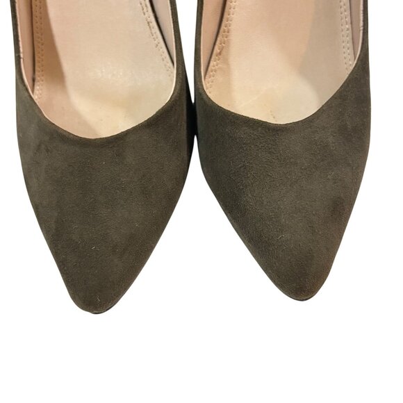 Wythe NY heels women's 36.5 US 6-6.5 gray suede leather pointy toe stiletto - Picture 5 of 12